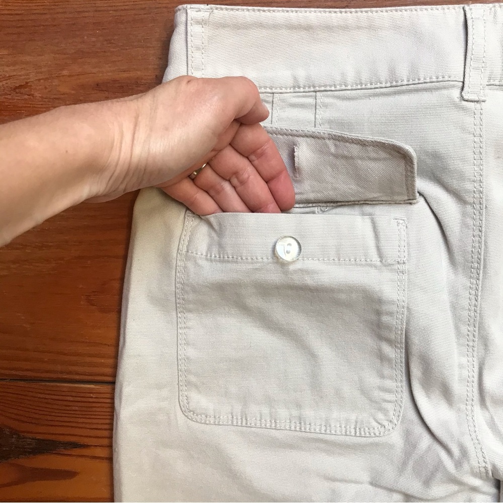 Loft Light Beige Gathered Ankle Khaki Pants, NWT, 0 - Picture 11 of 11